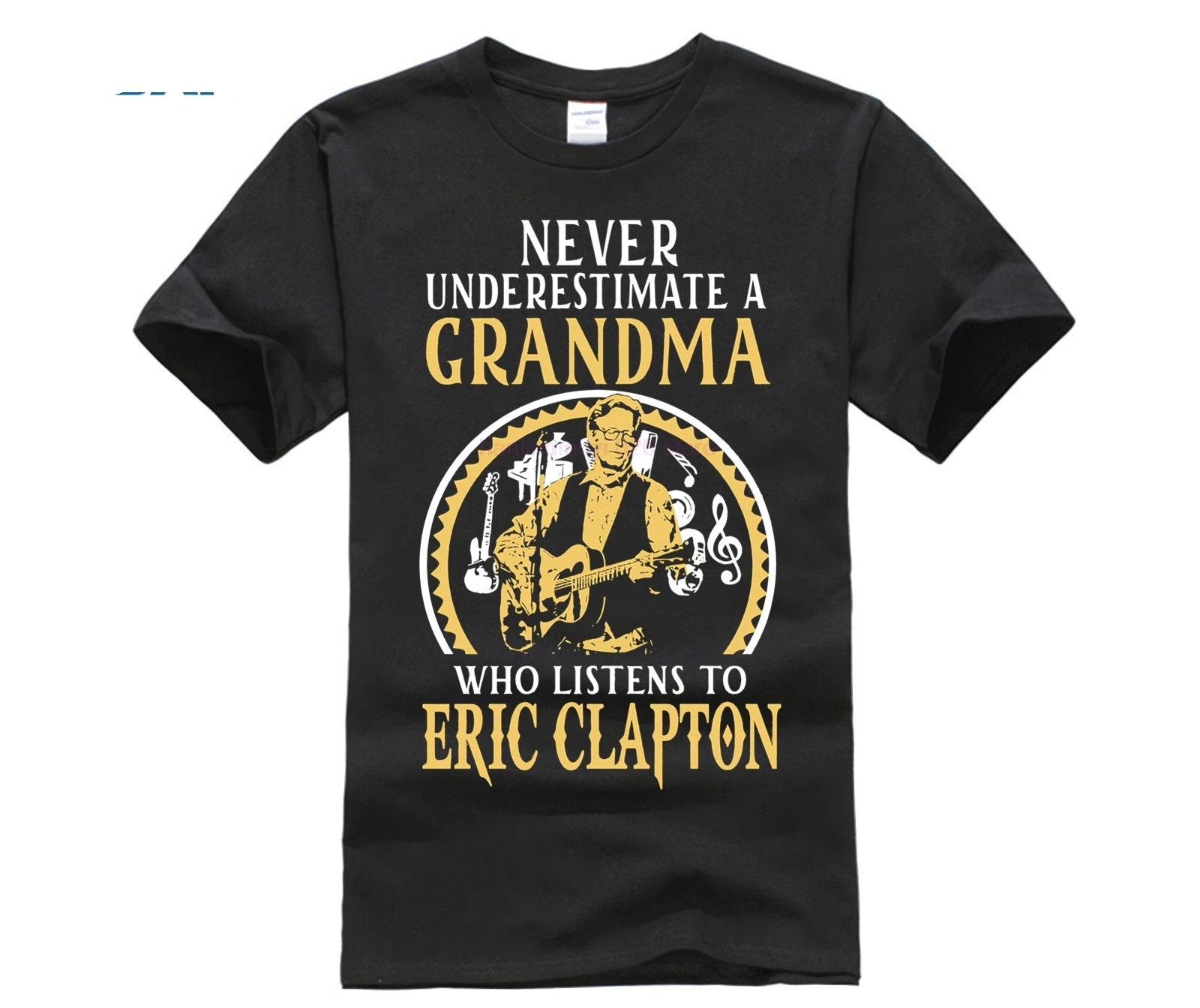 

Never Underestimate Grandma Who Listens To Eric Clapton Shirts