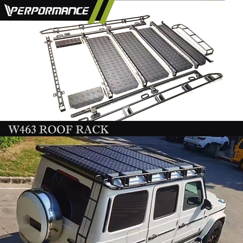 

Roof rack with rear ladder for G class W463 roof luggage rack G500 G63 G65 G550 Steel Cargo Carrier and ladder for SUV professi