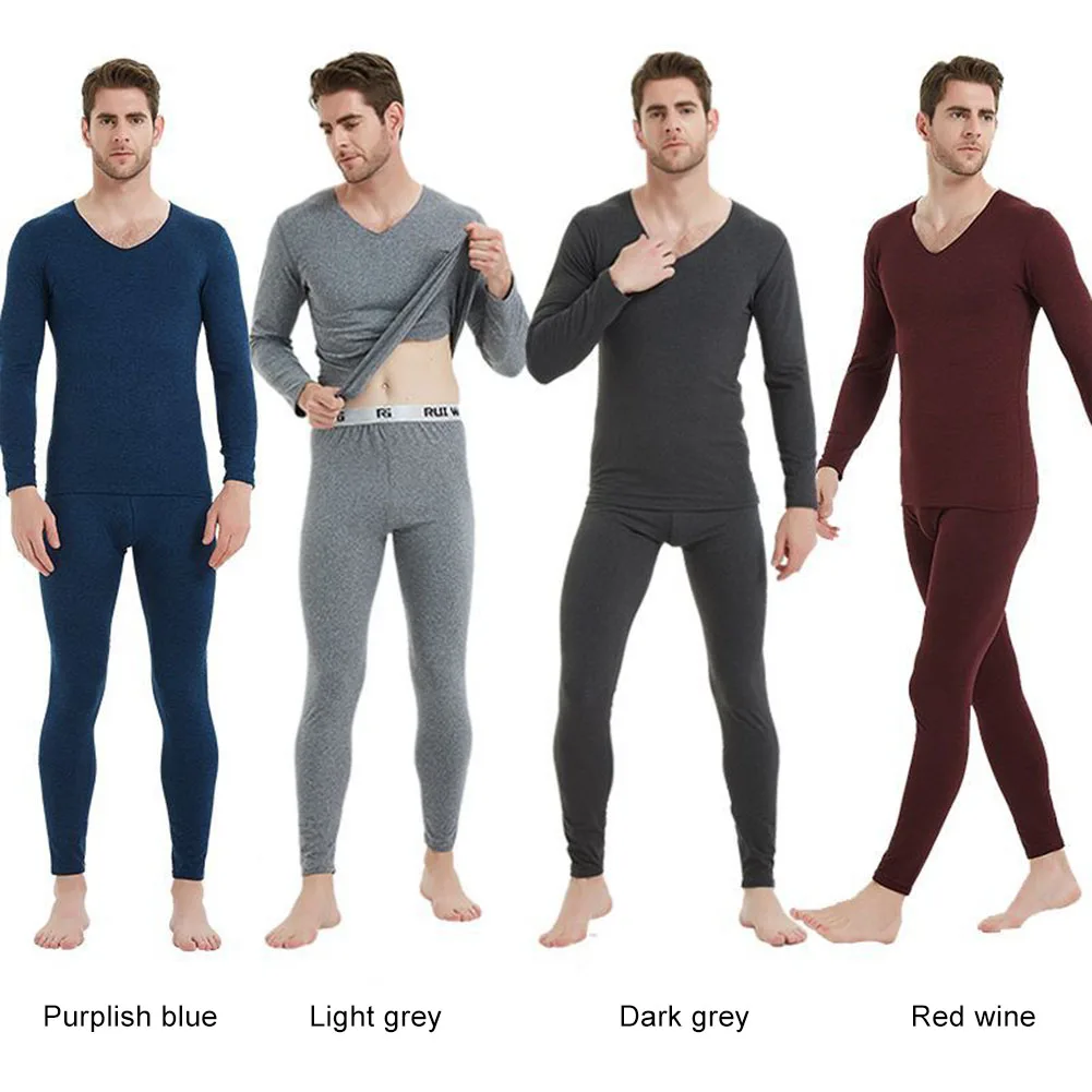 Men's / Women's V-neck Winter Non-marking Thermal Underwear Set Grinding Hair Thin Section Of The Autumn Clothes And Pants