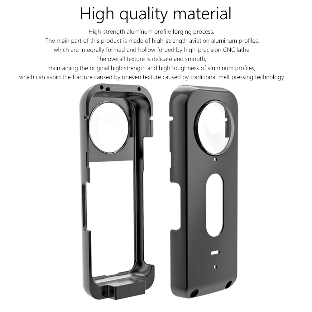 

Aluminum Alloy Rabbit Cage Shell Case with Screws Metal Rabbit Cage Protective Cover Sports Camera Accessories for Insta360 X3