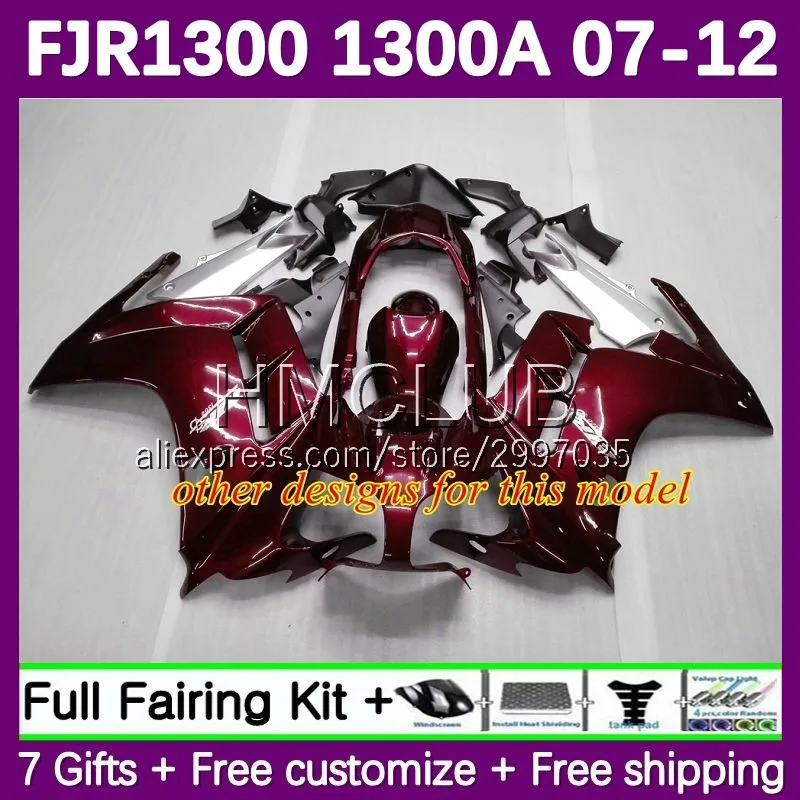Обтекатель для YAMAHA FJR 1300 A C FJR1300A FJR1300 07 08 09 10 11 12 149No.99 FJR-1300 2007 2008 2009 2010 2011 красный
