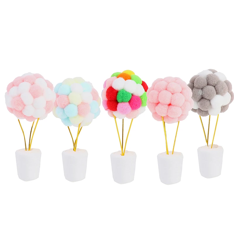 

1:12 scale Miniature Dollhouse diy handcrafted clay ornaments Plaster Plush colorful balloons children gift Dollhouse Acc