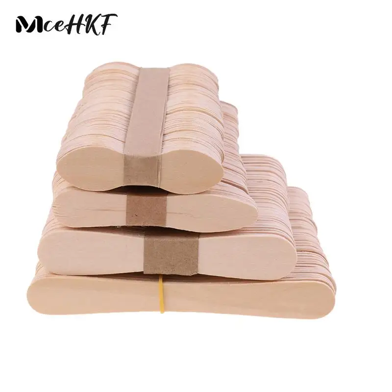

50/100pcs Wax Waxing Disposable Sticks Wood Tongue Depressor Spatula Woman Wooden Body Hair Removal Sticks Beauty Toiletry Kits