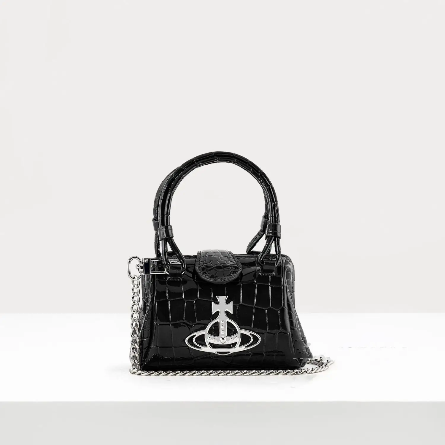 

Y2K Black Retro Punk Small Square Bag Ladies Shoulder Crossbody Chain Bag Handbag Boston Bag Vintage Fashion Mini Bag