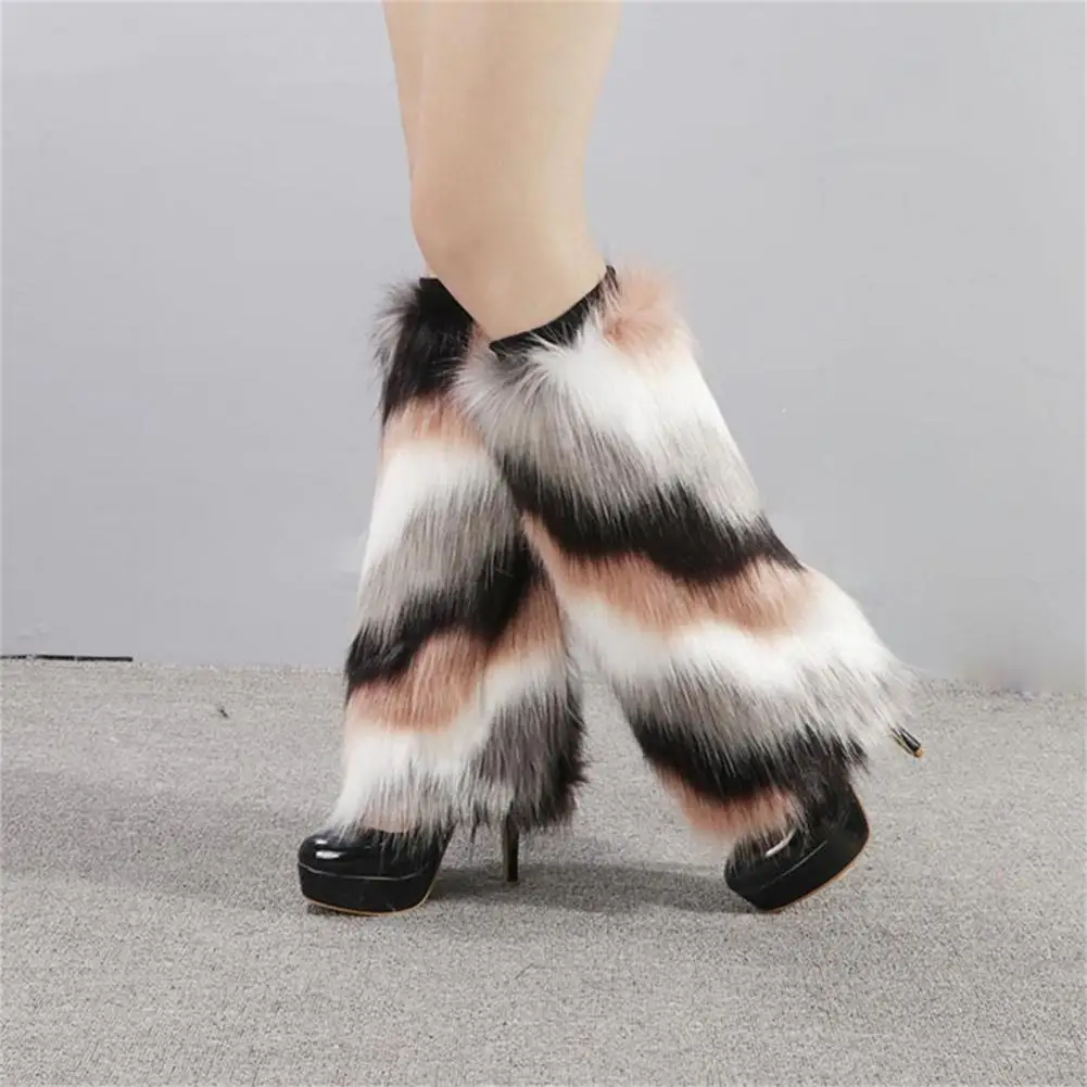 

Knee Protective Comfortable Faux Fur Leg Warmers for Stage Performance