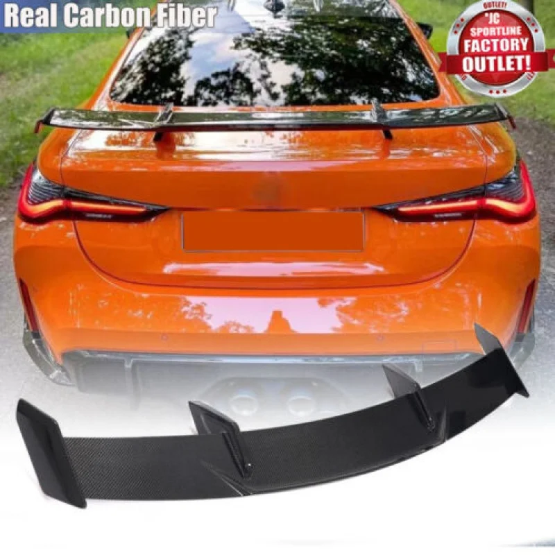 

For BMW 3 4 Series G80 M3 G82 M4 Coupe 21 Carbon Fiber Rear Trunk Spoiler Wing