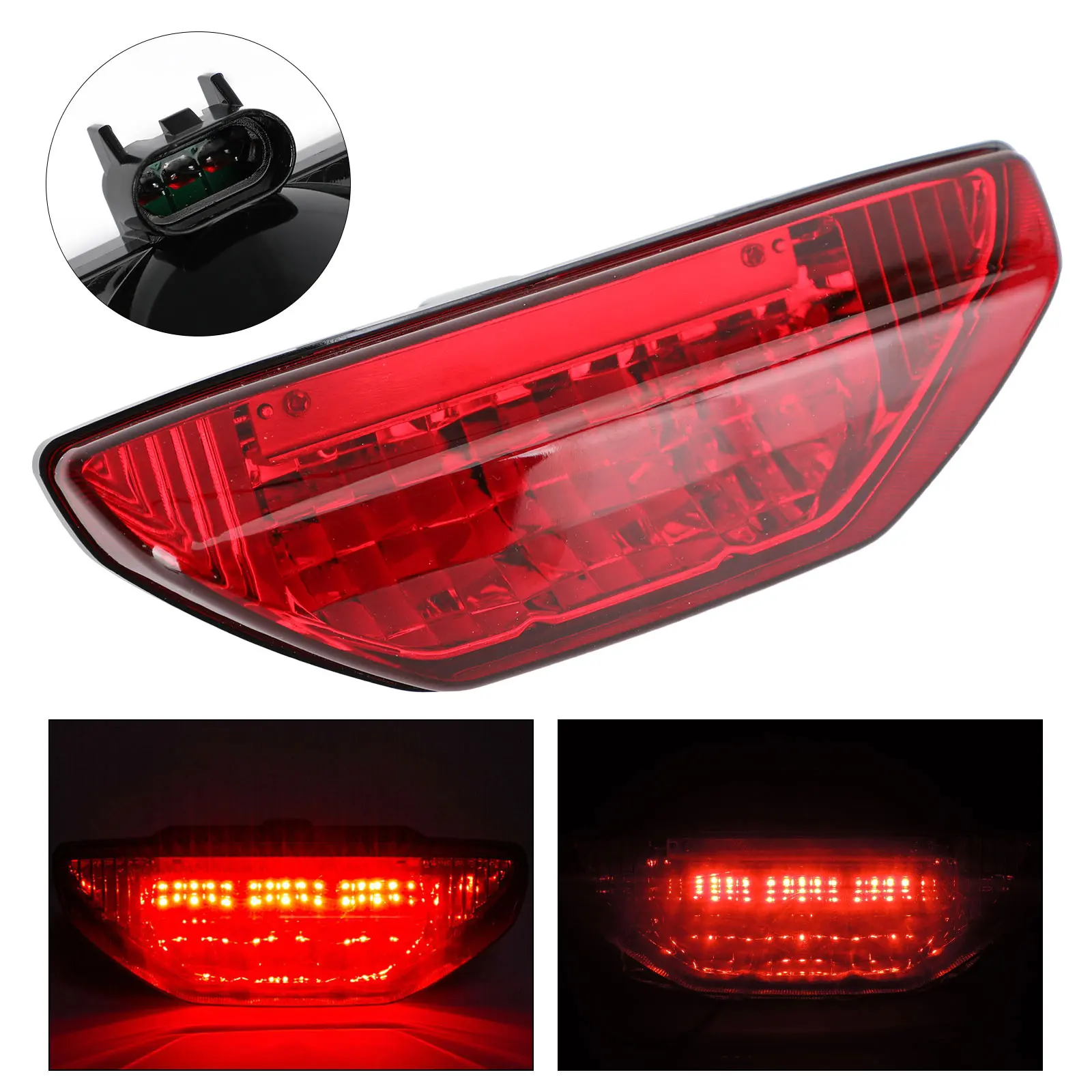 Artudatech Tail Light Braking Lamp for Honda TRX 250 300 400EX TRX400X 500 700 Red