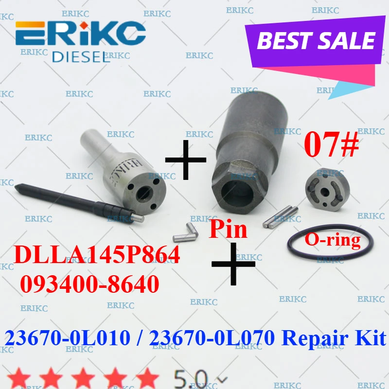 23670-0L07 23670-0L010 Ремкомплекты форсунок Пластина клапана 07 # Форсунка DLLA145P864 ( 093400 -8640)
