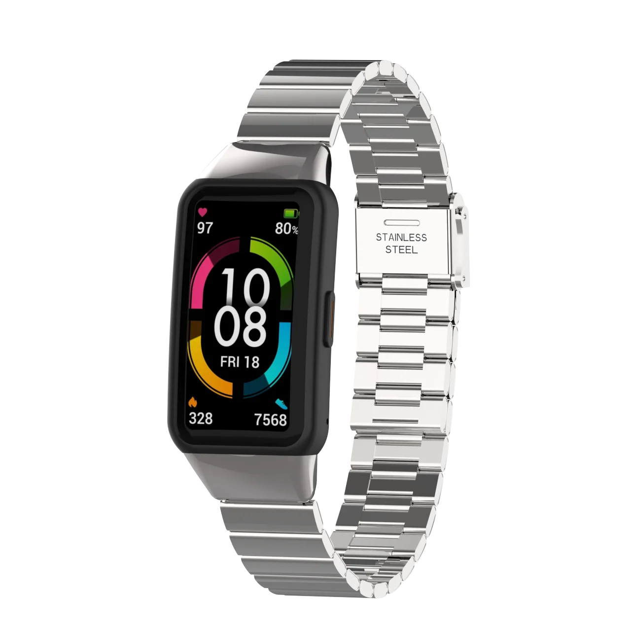 Metal Strap For Huawei Band 7 6 Honor Band 6 Metal Strap Buckle Stainless Steel Bracelet Replacement Wristband for huawei band 6