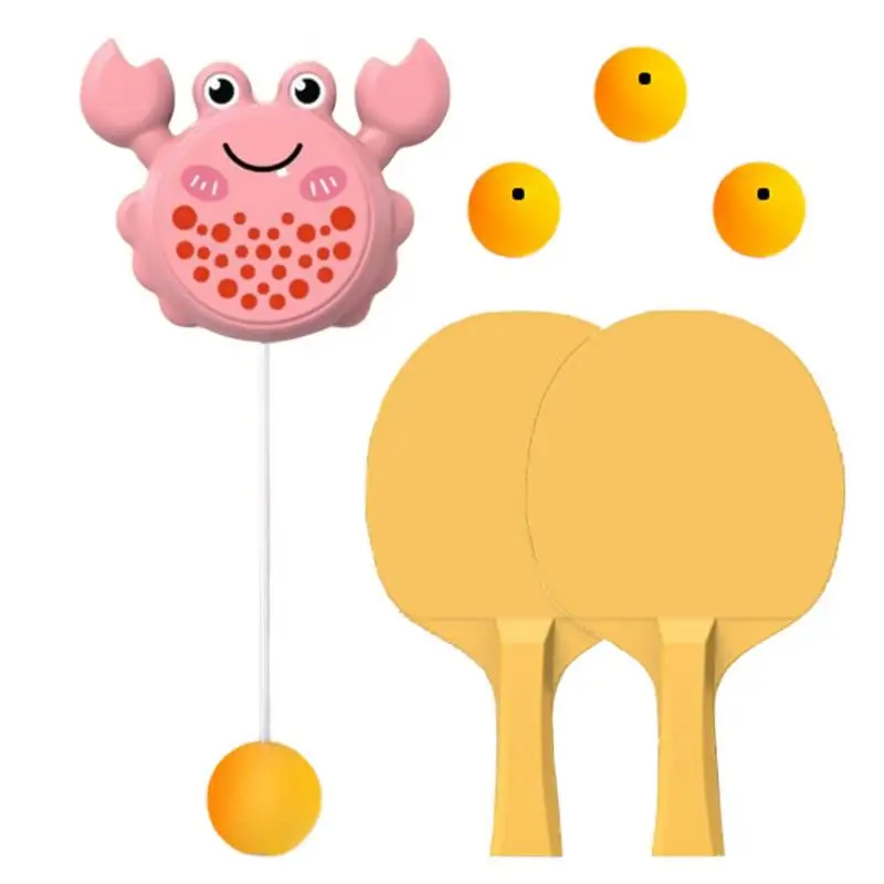 

Indoor Table Tennis Trainer Crab Shape Table Tennis Trainer Parent Child Interaction Toys Self Workout Training Tool No Punch