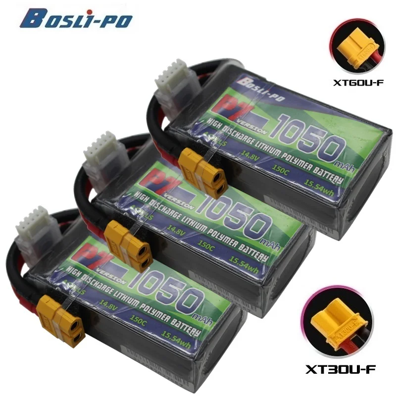 

Оригинальный аккумулятор 150C 1050 мАч 14,8 в LIPO с XT30/XT60 для радиоуправляемого вертолета квадрокоптера FPV гоночного дрона, запчасти, перезаряжаемая батарея