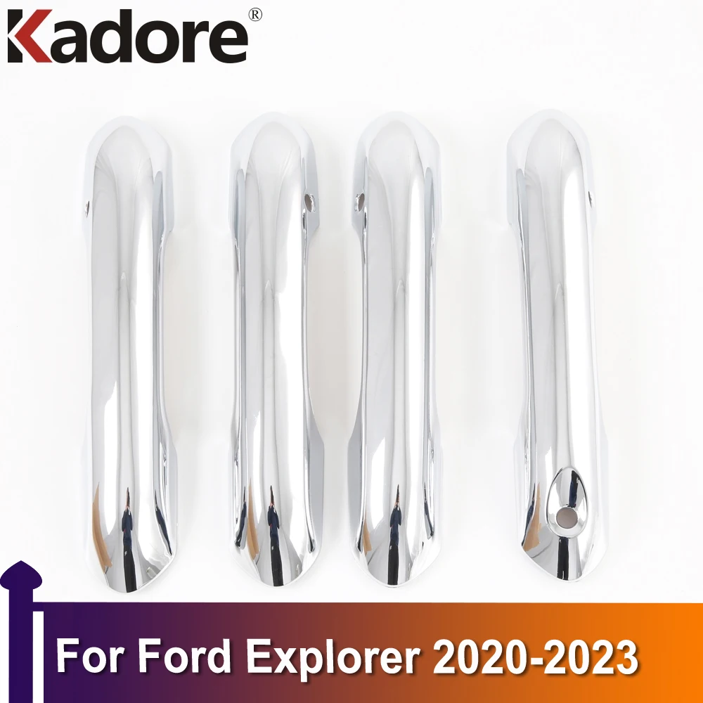 

Door Handle Cover For Ford Explorer 2020 2021 2022 2023 Chrome Side Door Handle Bowl Trim Sticker Exterior Accessories