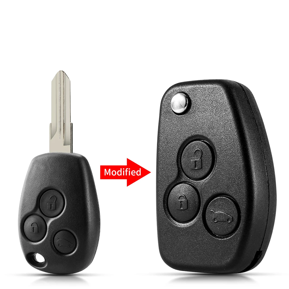 

Модифицированный Корпус для автомобильного ключа KEYYOU с 3 кнопками для Renault Trafic Vivaro Primastar Movano Dacia, флип-контроллер, брелок для ключей