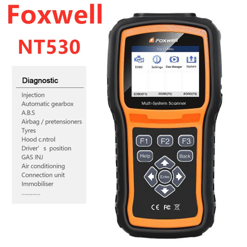 

Foxwell NT530 Multi System Scanner OE level Universal Auto Diagnostic Tools Get One Vehicle software free open Update of NT520