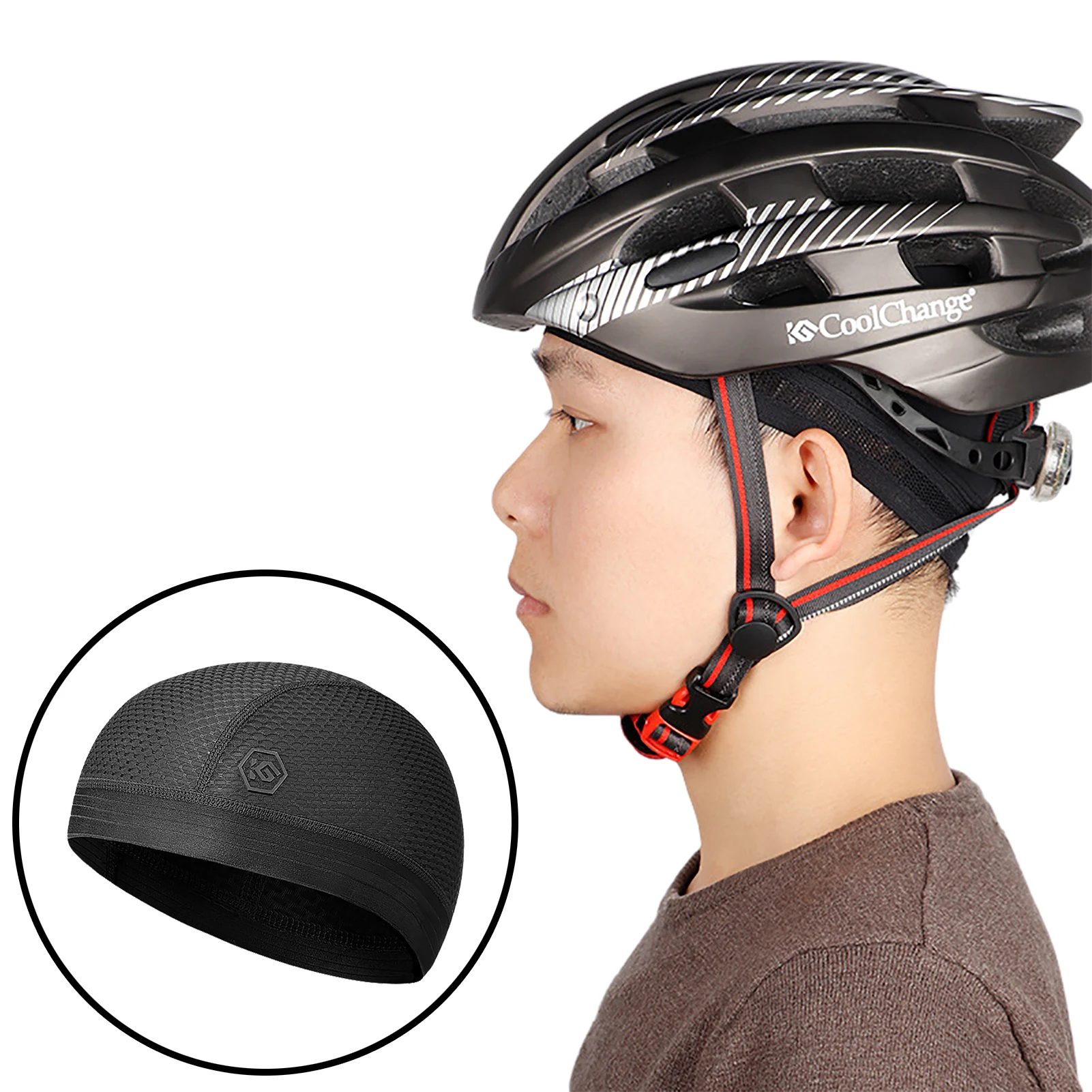 

Cycling Cap, Helmet Liner Honeycomb Sweat Wicking Skull Cap - Cozy Elastic Skull Caps Cycling Running Hat For Men Women