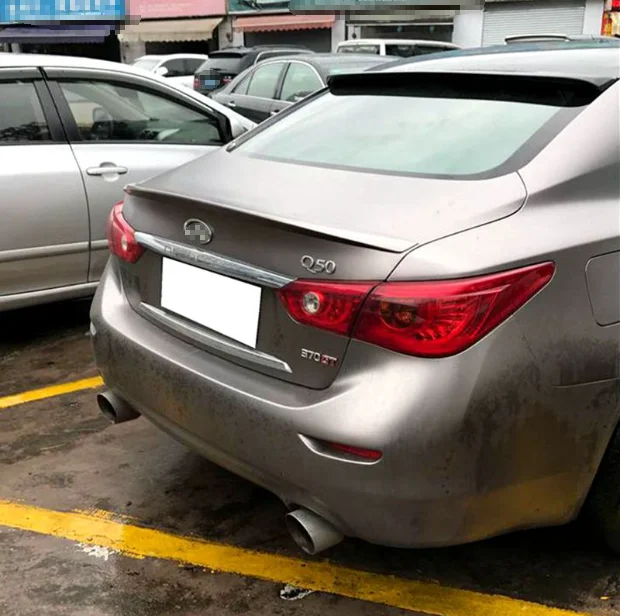 Спойлер для Infiniti Q50 Q50S материал ABS заднее крыло автомобиля цвет грунтовки задний