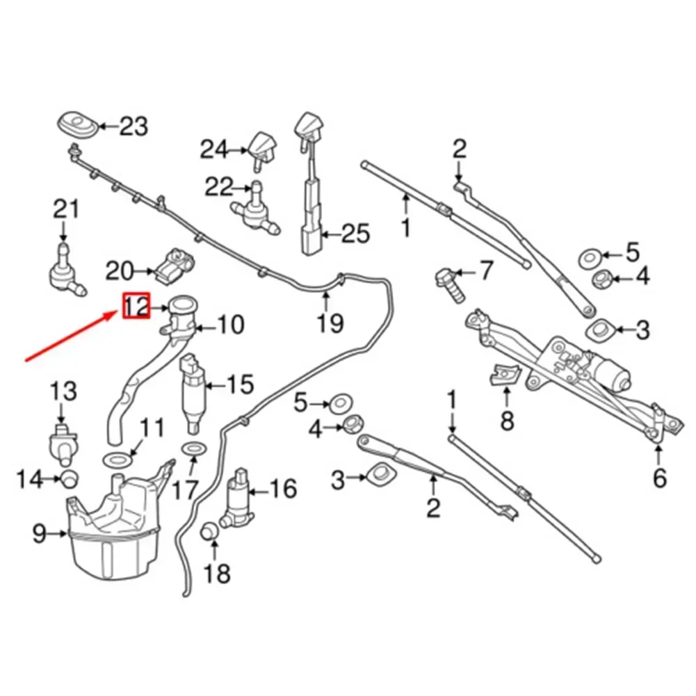 Для Volvo S60 2011+ крышка чайника стеклоочистителя запасные части автомобиля 31214899
