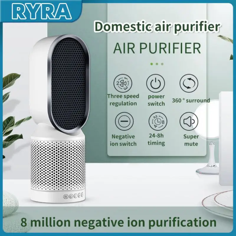 

Простой очиститель воздуха с отрицательными ионами, настольные фильтры, портативный бытовой очиститель воздуха, бытовая техника, Эффективная очистка для дома