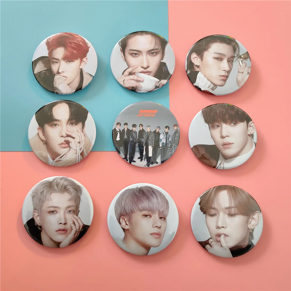 

1 шт., металлическая брошь в стиле Kpop ATEEZ