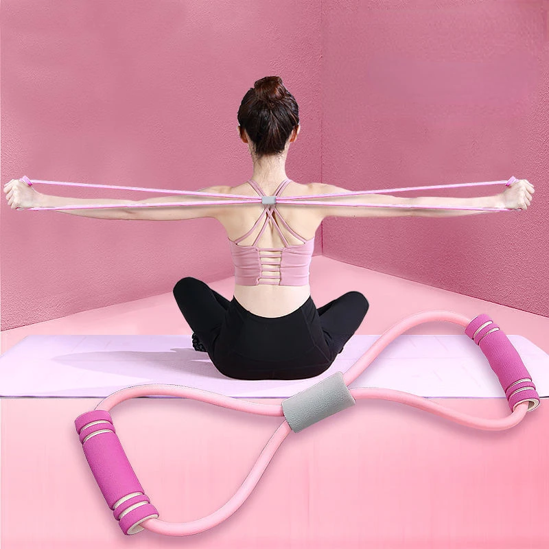 

8 Shape Chest Expanding Tension Rope Yoga Gym Fitness Resistance Bands Weight Loss Artifact Muscle Trainning Rubber Elastic Band