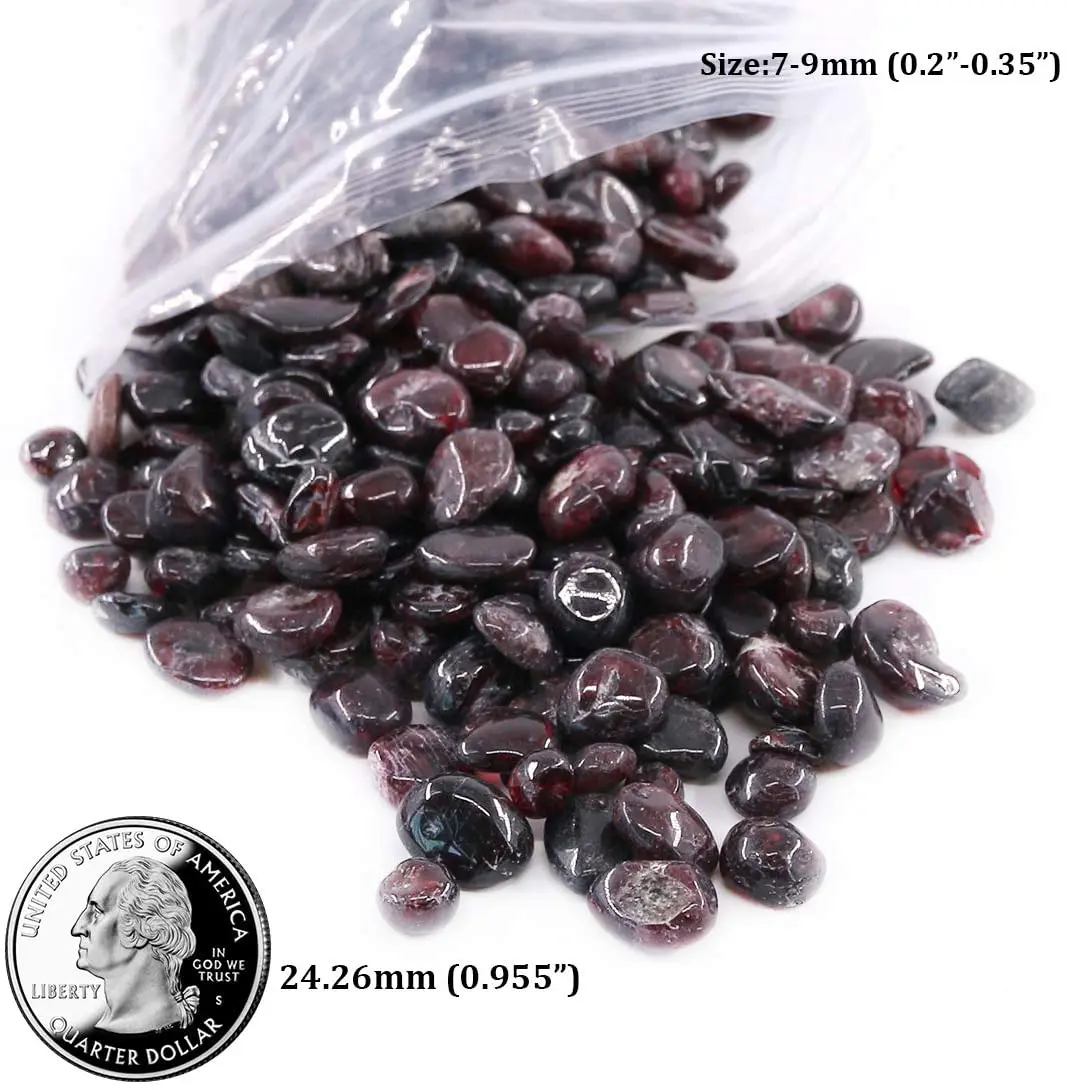 Гранатовые кварцевые камни разбитые кристаллы натуральные домашний