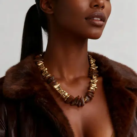 WEALTHYBOO Бохо колье-чокер из натурального камня