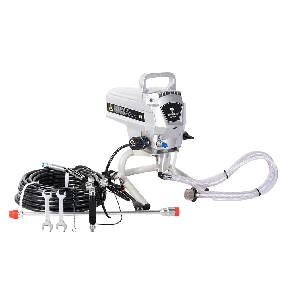 Фото RONGPENG RP8628 DIY портативный безвоздушный распылитель краски 950 Вт 220 В мощность покраски с безвоздушным распылителем для настенной краски домашний интерьер №1
