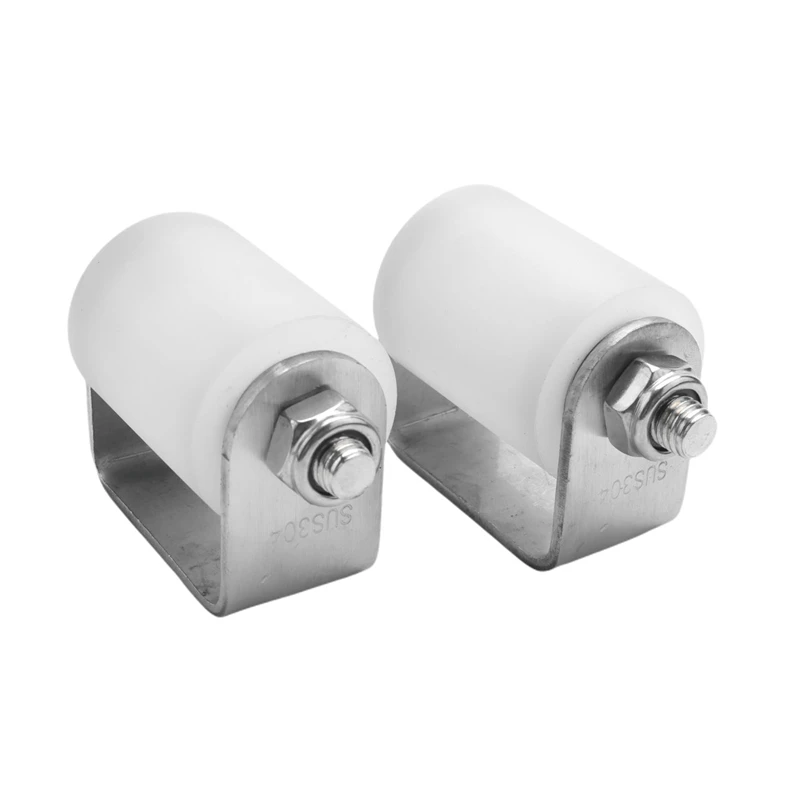 

LJL-2Pcs Slide Gate Guide Roller 3 Inches Hard Nylon Sliding Rolling Gates Guider Heavy Duty Ball Bearing Side Roller