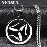 witch celtic triskelion inspired pendant necklace silver color stainless steel amulet necklaces jewelry simbolos celtas n4622s02