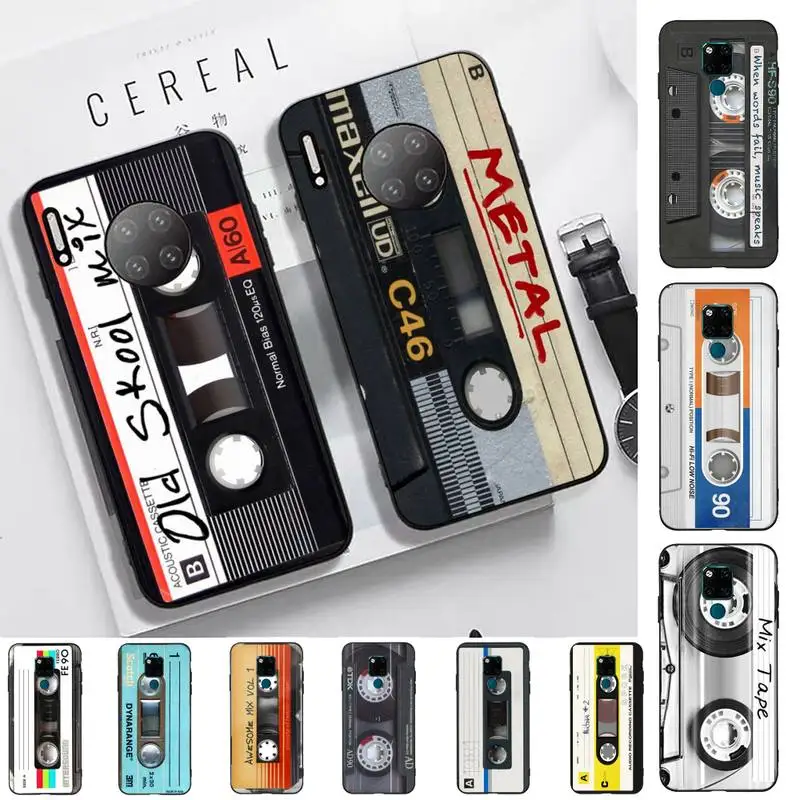 

Vintage Cassette tape Phone Case for Huawei Mate 20 10 9 40 30 lite pro X Nova 2 3i 7se