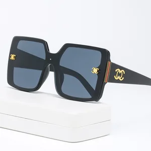 Vintage Oversized Luxury Brand Designer Sunglasses Women Glasses Driving Glasses UV400 Famale Gradient Shades Oculos De Sol