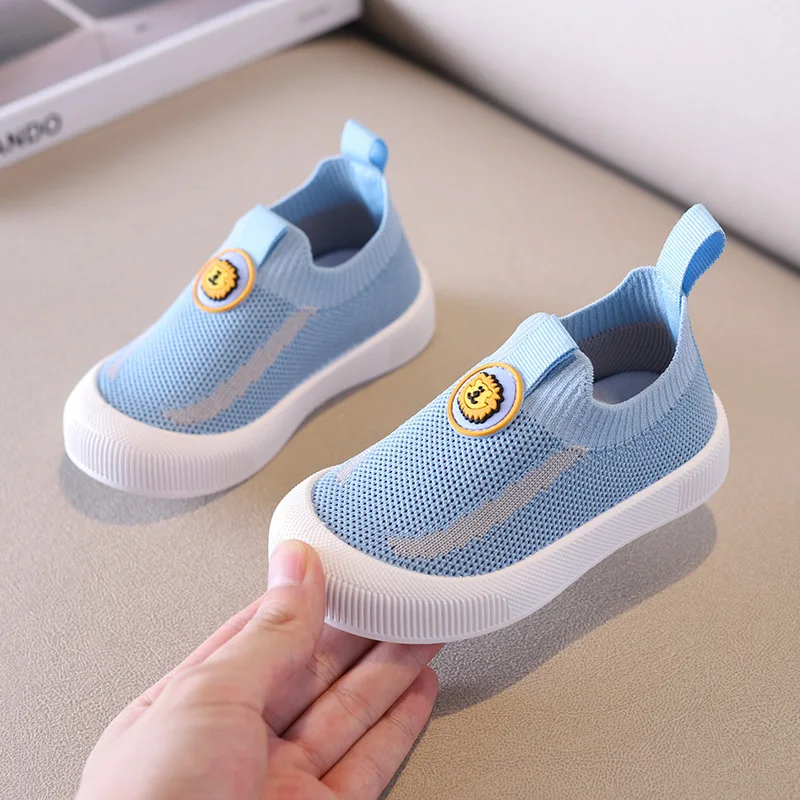 Children's Shoes Breathable Kids Boy Girl Sneakers Casual Flats Knit Shoes for Outdoors Running Sports Fashion Slip On Footwear images - 6