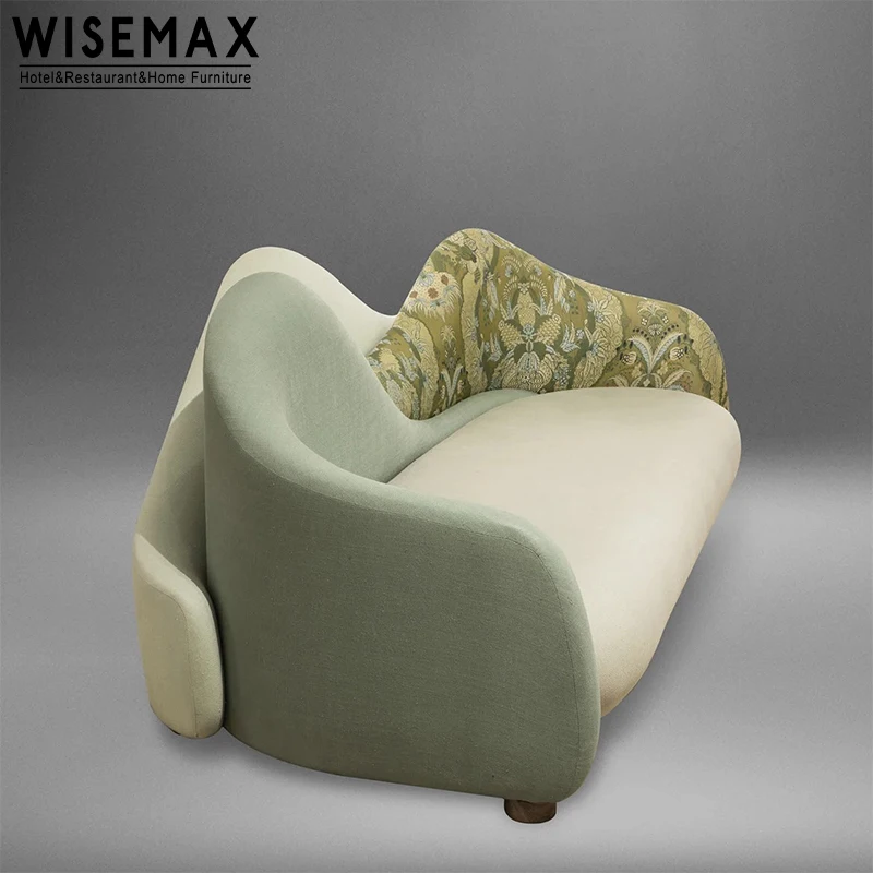 Диван для приема WISEMAX МЕБЕЛЬ Роскошная дизайнерская мебель Диваны для гостиной Бархатная ткань Изогнутые задние ножки меньше Mo (art.: 3920d46afa665) - 3920d46afa665