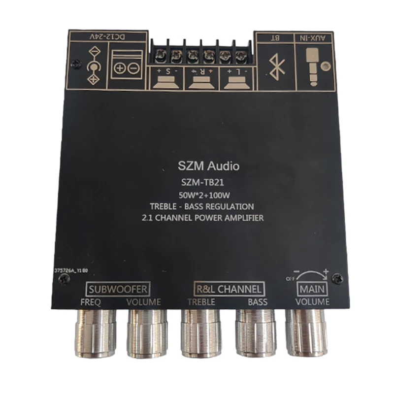 

TB21 2.1 Channel Bluetooth 5.0 Subwoofer Amplifier Board 50WX2+100W Power Audio Stereo Amplifier Board Bass AMP AUX