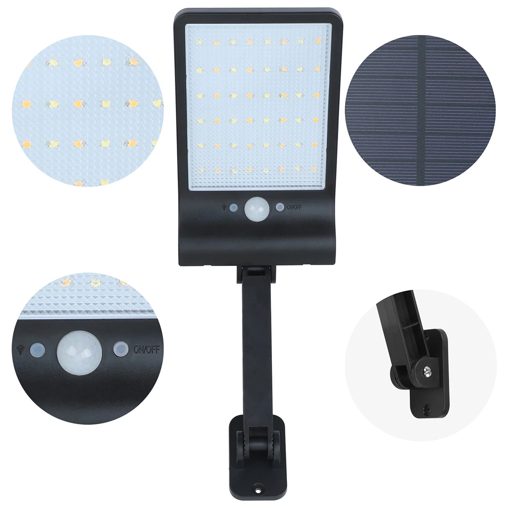 

Solar Wall Light Sensor Brightness Lamp Remote Control Outdoor Garden Park