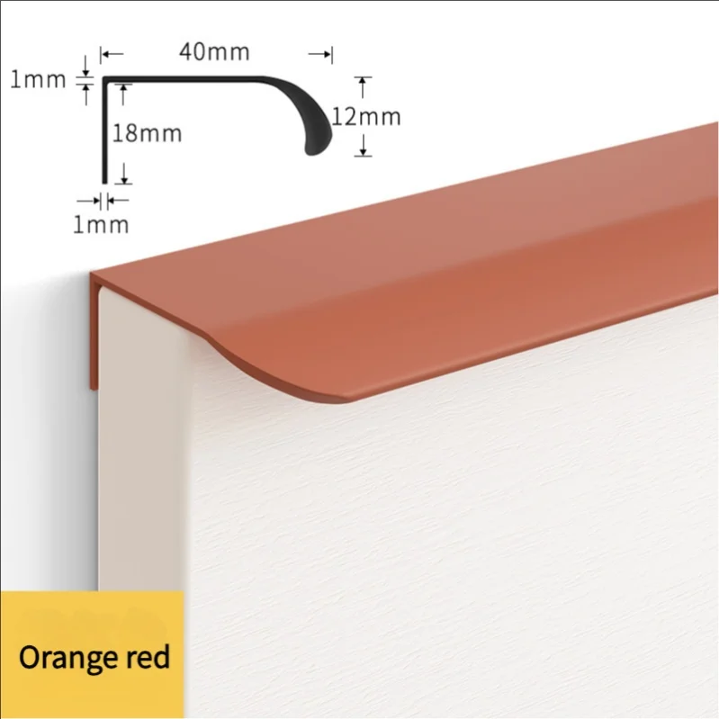 Круглая ручка Morandi Color, невидимая ручка, ящик, встроенная дверь шкафа, без сверления, дверная ручка из алюминиевого сплава, круглая дуга