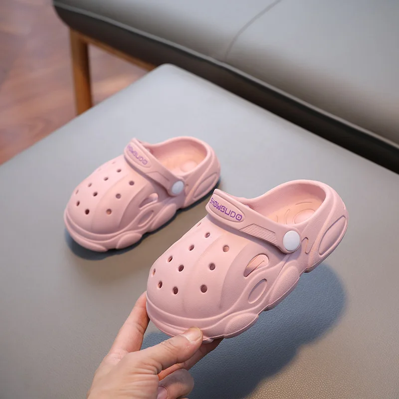 

Children's Hole Shoes Summer Non-slip Children Home Big Children Soft Bottom Spring and Autumn Boys SandalsGirls Indoor Slippers