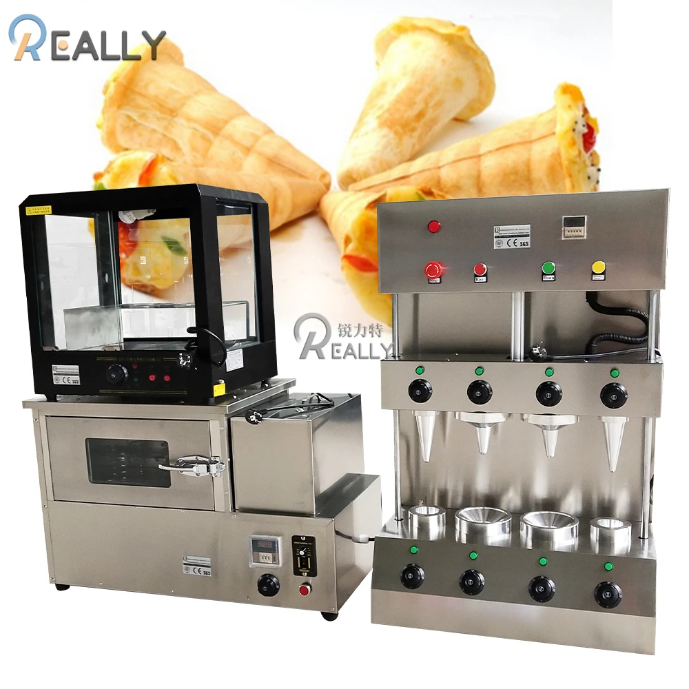 

New design cheaper 4 moulds cone electric pizza maker automic cone pizza machine cone pizza machine for sale