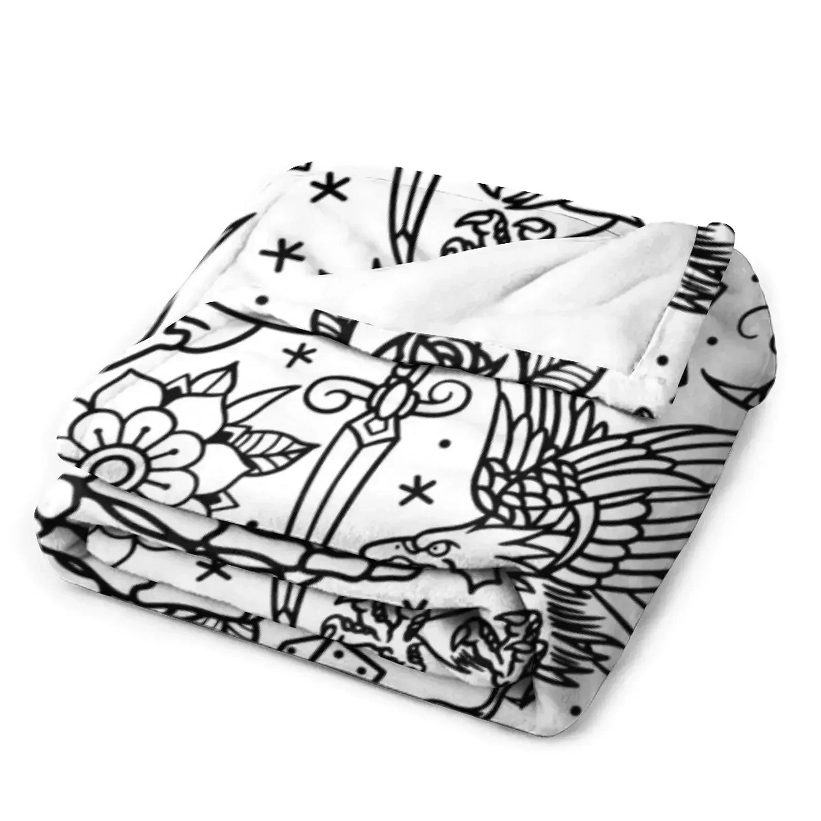 Американское традиционное татуировка с флэш-принтом вариант одеяла мягкие