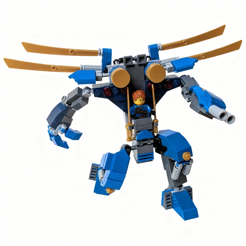 Фото 255 деталей MOC: Точная модель Jay S Electro Mech Ninjia, конструктор, игрушка для сборки, рождественский подарок, креативная идея для самостоятельной сборки №2