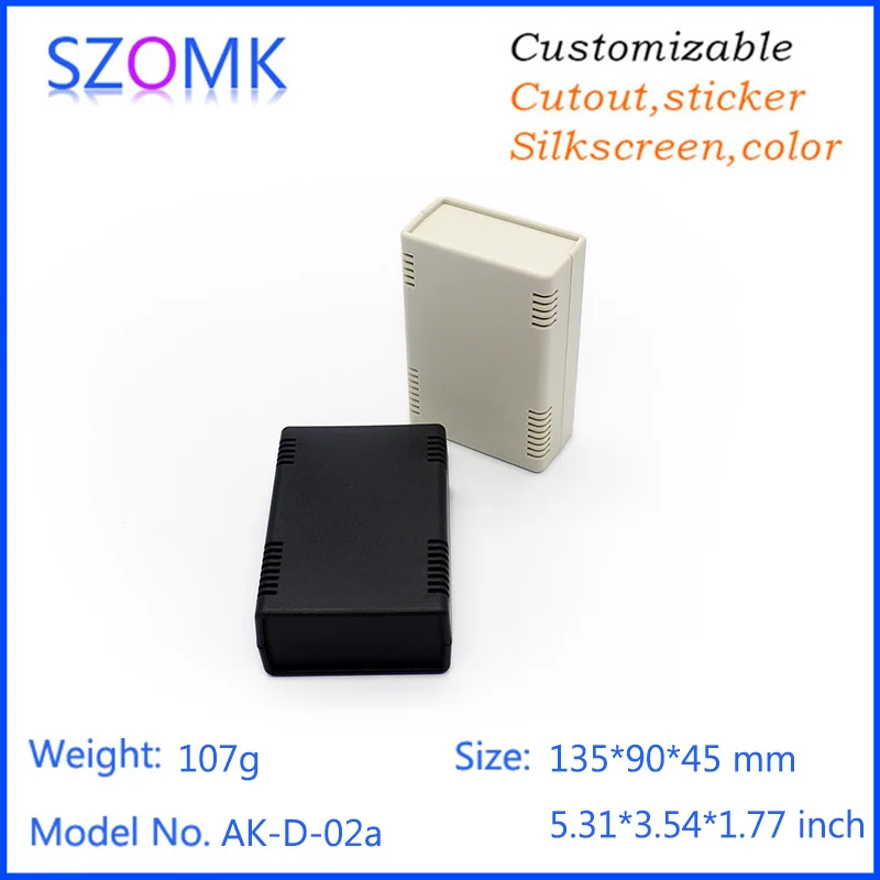 

Пластиковый корпус для электроники, пластиковый фреза (1 шт.) 133*90*45 мм, черные пластиковые проектные коробки, пластиковая проектная коробка для электроники