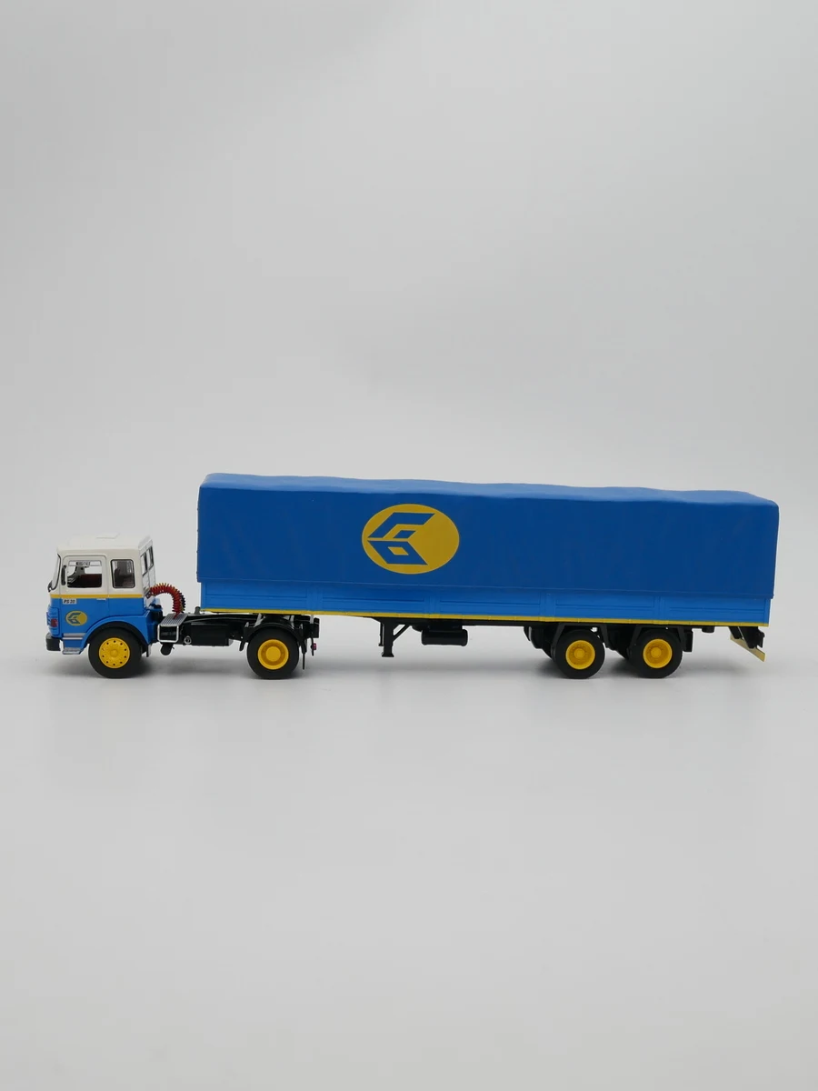 Фото Коллекционная модель Diecastixo 1:43: Грузовик-контейнеровоз Renault Saviem PS30 1977 года, литая под давлением, из сплава, игрушка-подарок №3