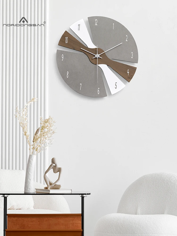

YY Nordic Light Luxury Clock Wall Clock Living Room Home Artistic Creative