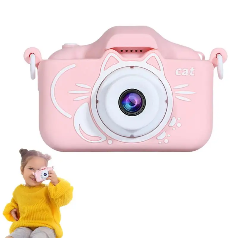 

Kids Camera Digital Dual Camera HD 1080P Cartoon Cat Video Camera Toys Mini Cam Children Birthday Gift Kids Camera Toys
