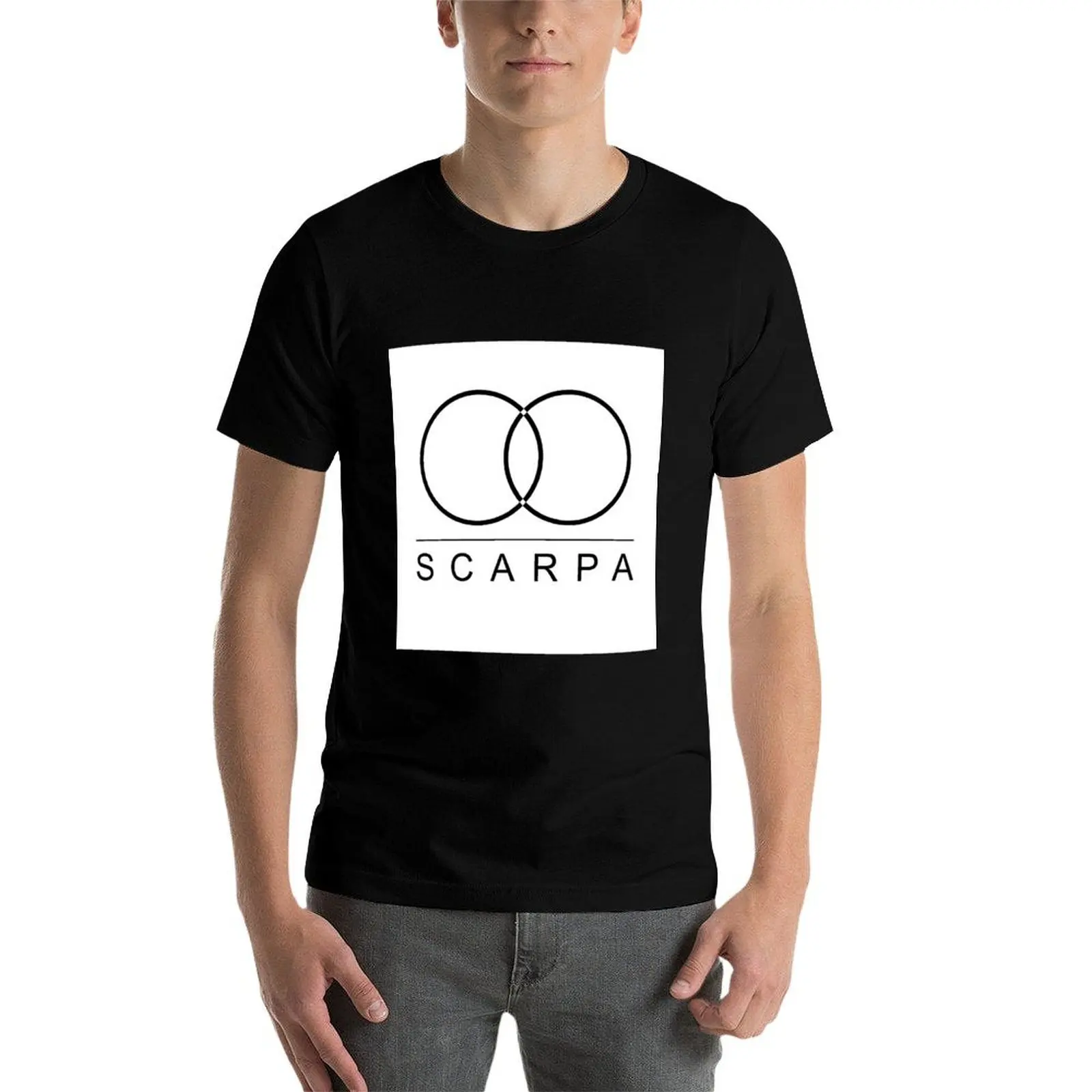 Carlo Scarpa Logo-черная футболка мешковатые рубашки футболки с рисунком забавные