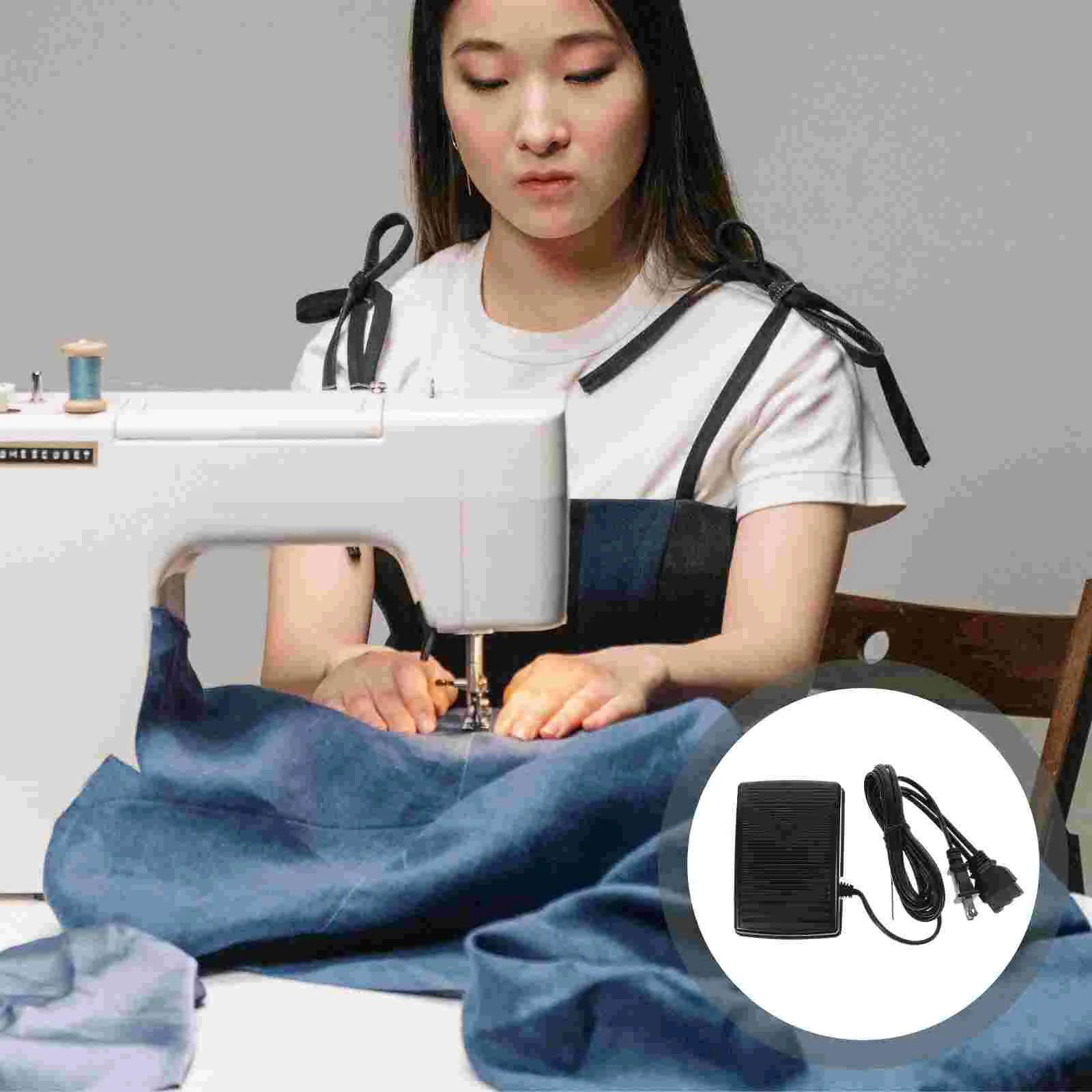 

1 Set of Sewing Foot Control Pedal Sewing Pedal Switch Foot Pedal with Power Cord and Bobbins(US Plug)