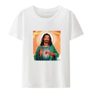 Imported Jesus Kawaii Funny Meme Tops Novelty Short-sleev Blouse Aesthetic Yoga T-shir Clothing Roupas Mascul