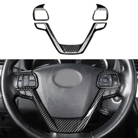 1 set carbon fiber style steering wheel frame trim cover for toyota highlander steering wheel decoration 2015 2020
