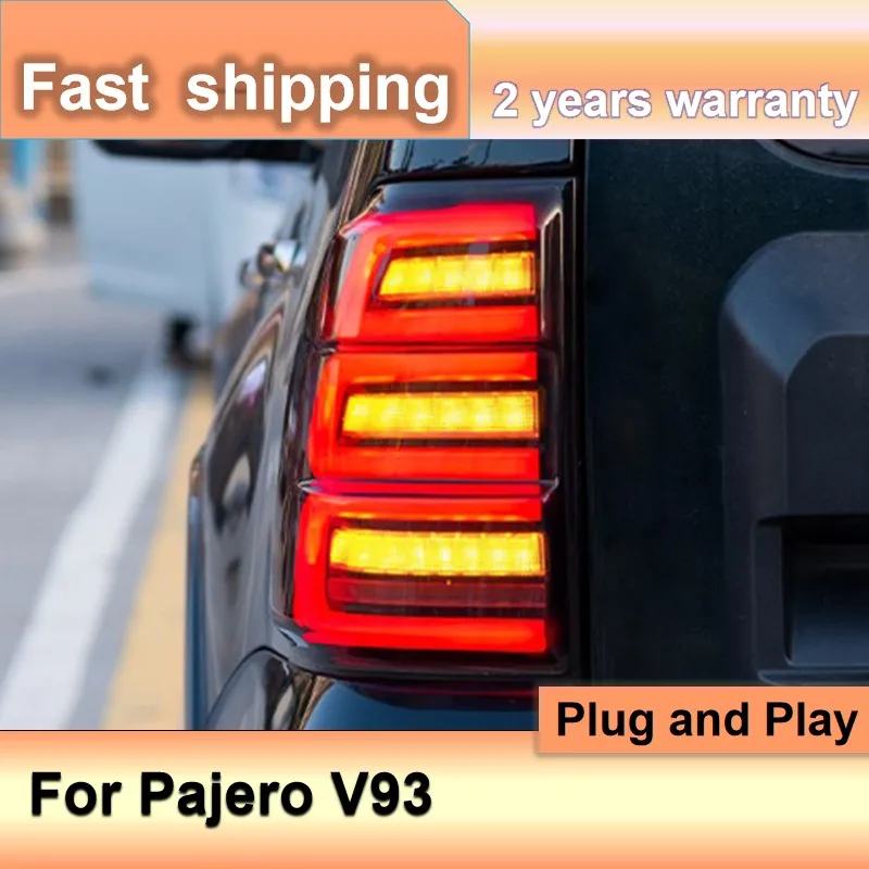 

Автомобильный Стайлинг для Mitsubishi Pajero задние фары 2006-2020 Pajero V97 задний фонарь V93 DRL противотуманный тормоз динамический сигнал поворота Реверс...