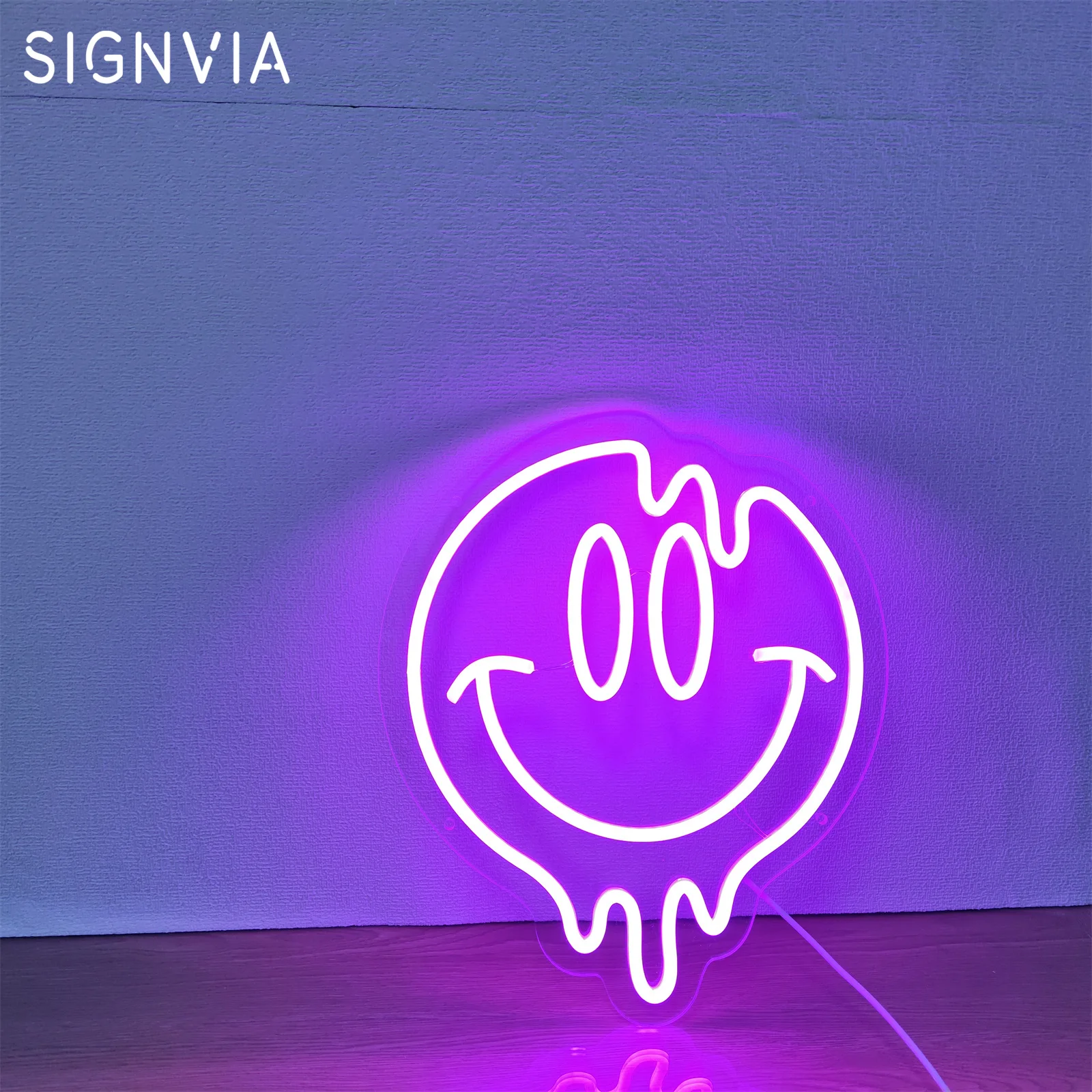 

Smiley Face LED Neon Sign Anime Neon Light Sign Gaming Room Bedroom Decor Creative Cartoon Sign Lights for Halloween Decoration